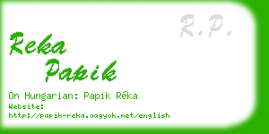 reka papik business card
